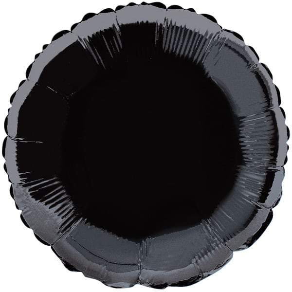 Black Round Foil Balloon | Helium Balloon | Online Balloonery Qualatex