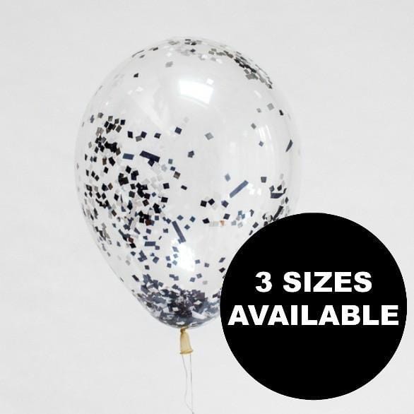 Confetti Balloons | Black Sprinkle Confetti Filled Balloons Pretty Little Party Shop