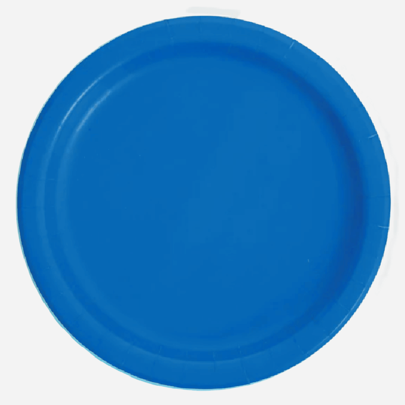 Plain Blue Party Paper Plates