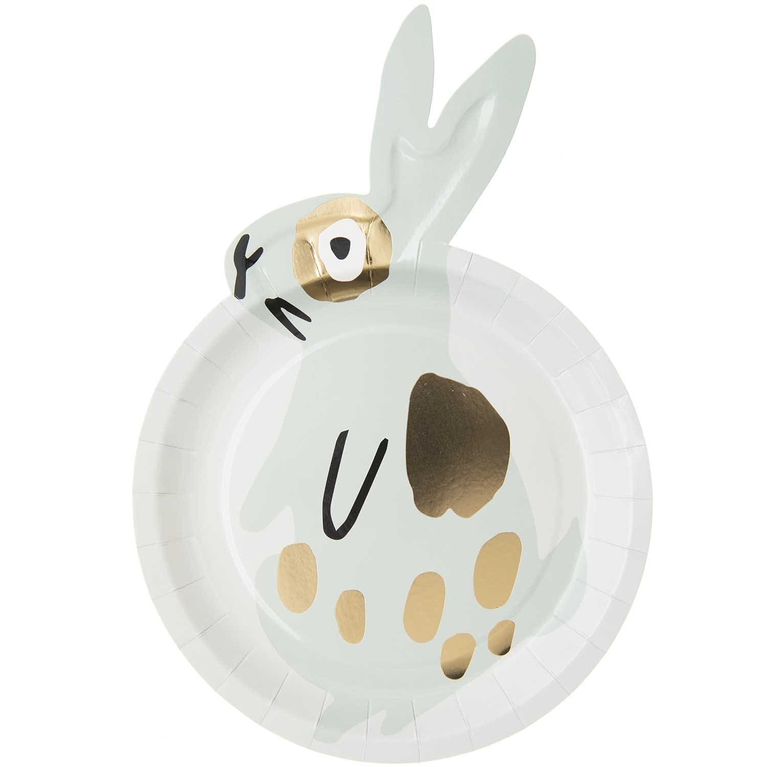 Mint Bunny Rabbit Plates | Easter Party Supplies UK – Pretty Little ...