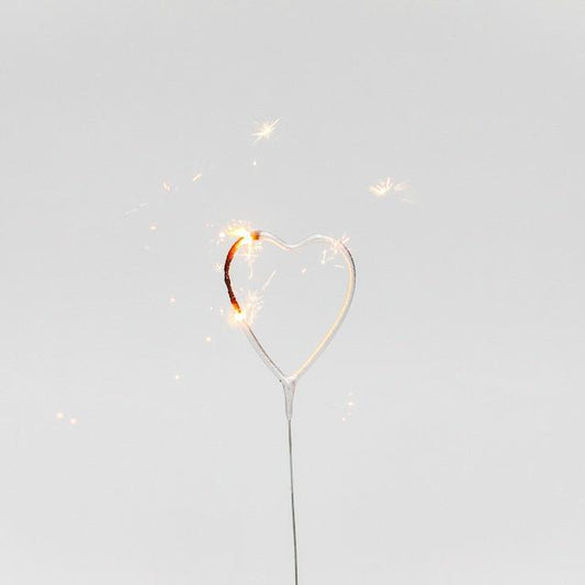 Silver Cake Sparkler Heart | Cake Candles and Sparklers Unique