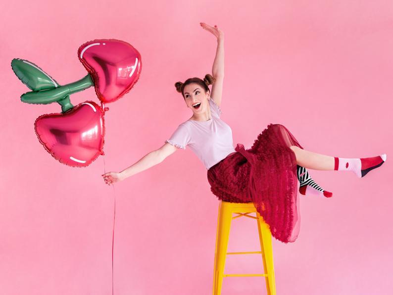 Giant Cherry Balloon | Cherries Foil Balloon UK Party Deco