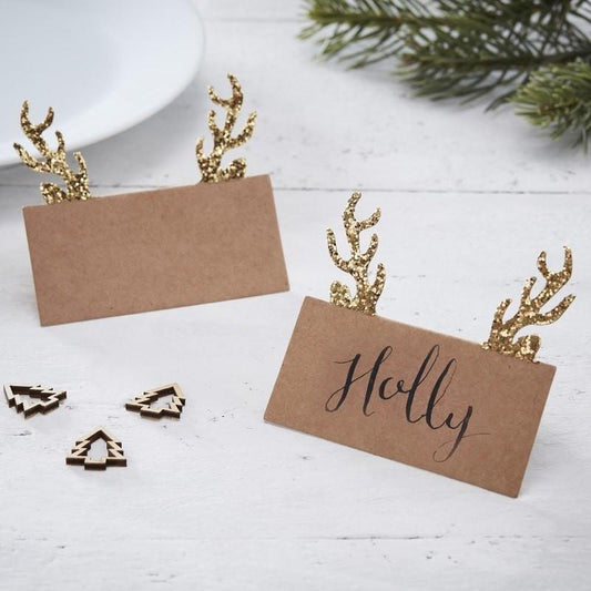 Christmas Antler Place Card Settings | Ginger Ray Ginger Ray