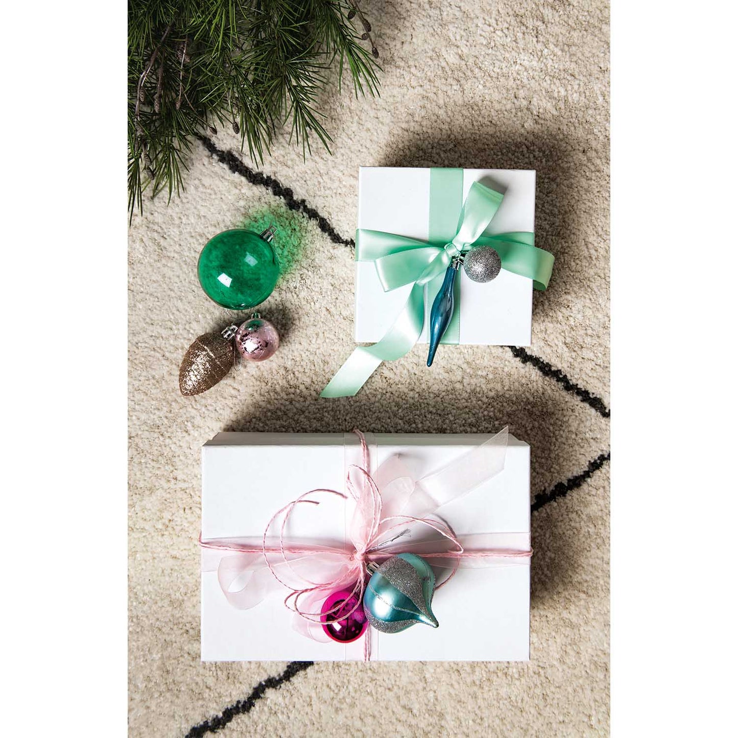 Christmas Baubles Set - Classic Twist | Modern Christmas Tree Baubles Rico Design