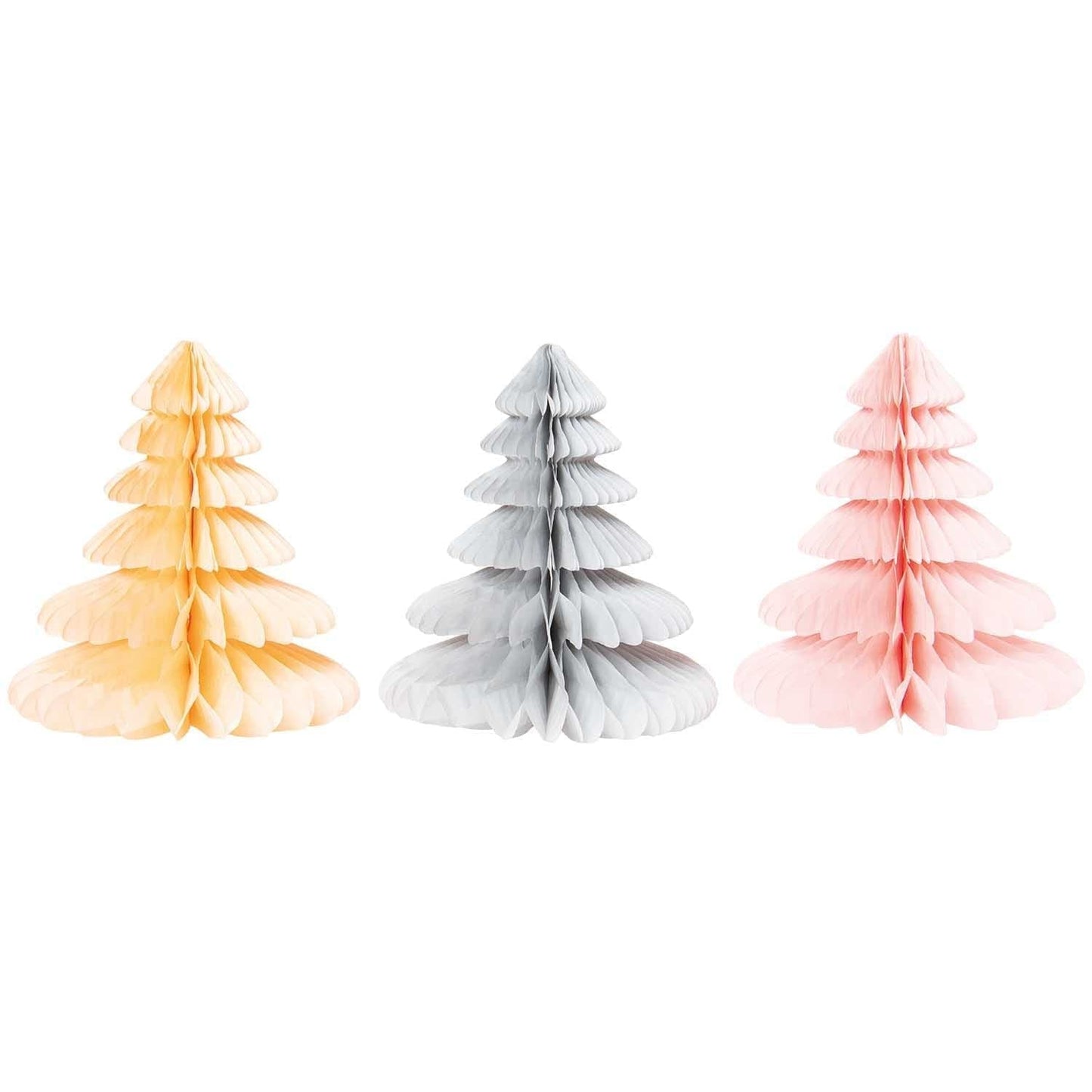Paper Honeycomb Christmas Tree Decoration | Pastel Honeycomb Trees Rico Design