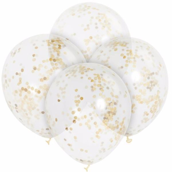 Confetti Balloons Kit Gold confetti Balloons Pretty Little Party Shop