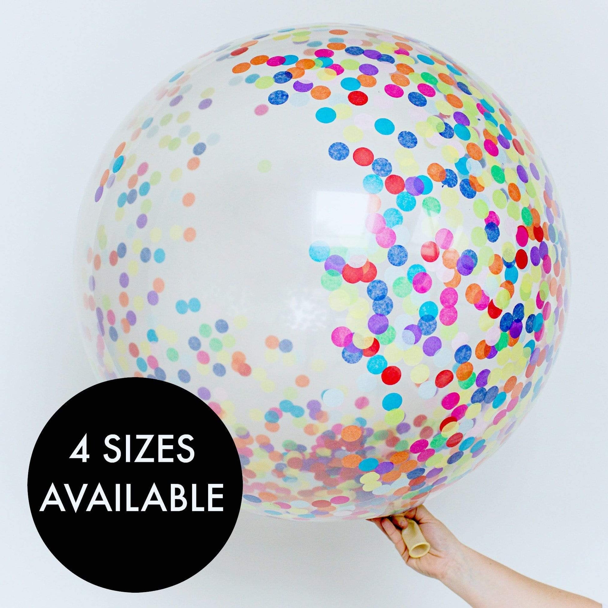 Confetti Balloons | Rainbow Confetti Filled Balloons UK Pretty Little Party Shop