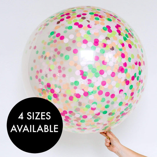 Confetti Balloons | Tropical Condetti Filled Balloons UK Pretty Little Party Shop