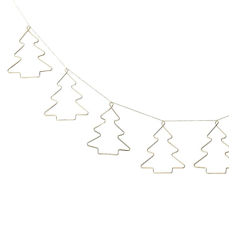 Metal Christmas Tree Garland | Contemporary Christmas Decorations UK Ginger Ray