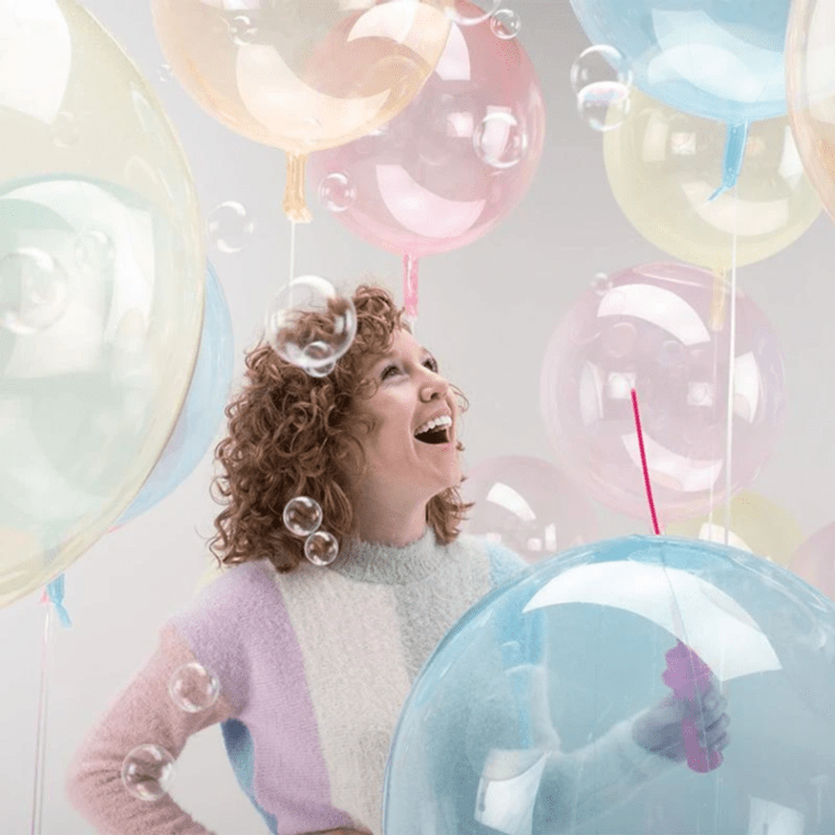 Crystal Clearz Transparent Balloon | Orange Clear Round  Event Balloons Amscan