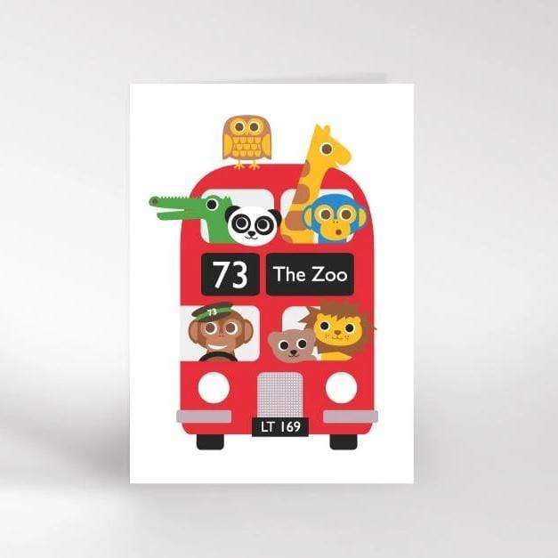 Dicky Bird Cards - London Zoo Bus | Birthday Cards UK Dicky Bird