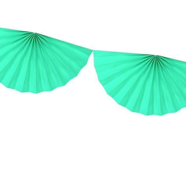 Mint Paper Fan Garland | Paper Decorations for Parties & Weddings Party Deco