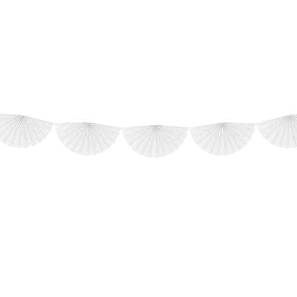 White Paper Fan Garland | Paper Decorations for Parties & Weddings ...