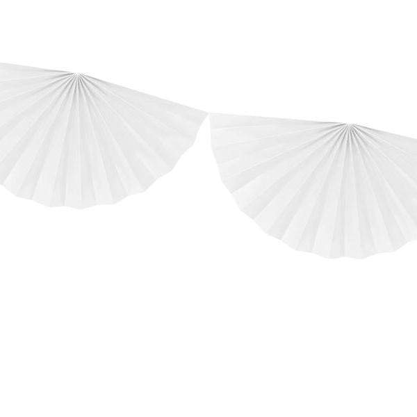 White Paper Fan Garland | Paper Decorations for Parties & Weddings Party Deco