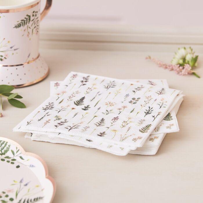 Floral Tea Party Paper Napkins by Ginger Ray Ginger Ray