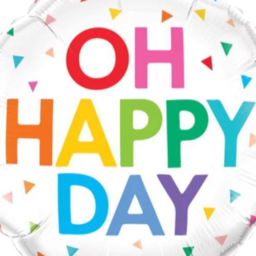 Oh Happy Day Balloons | Cool Modern Foil Helium Balloons Qualatex
