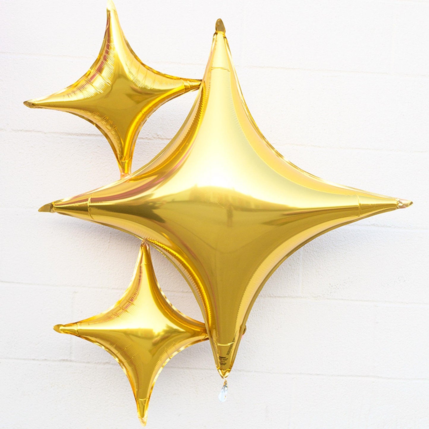 Four Point Star Balloon Gold 20" | Helium Balloons | Online Balloonery Qualatex