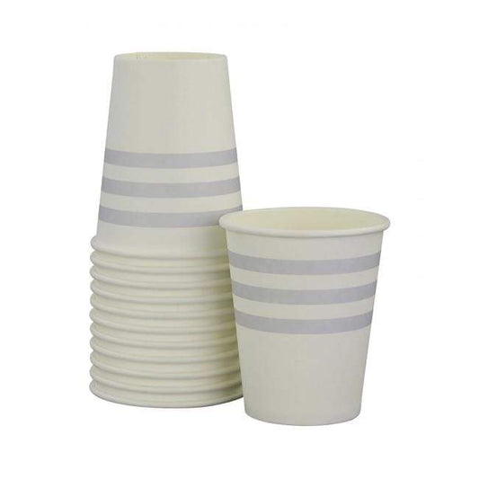 Grey Stylish Paper Cups | Modern Party Supplies for Grown Ups Sambellina