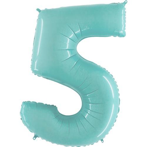 Large Balloon Numbers | Pastel Blue Helium Number Balloons Pretty Little Party Shop