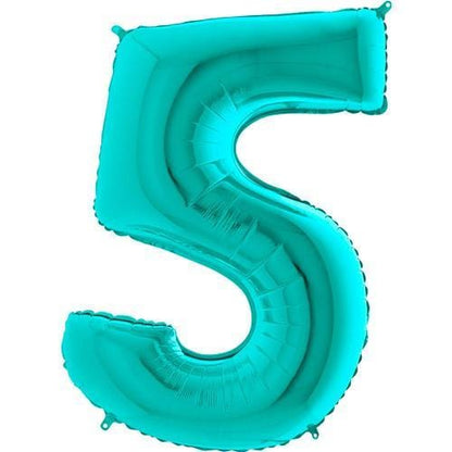 Big Balloon Numbers | Tiffany Blue Large Foil Number Balloons Pretty Little Party Shop