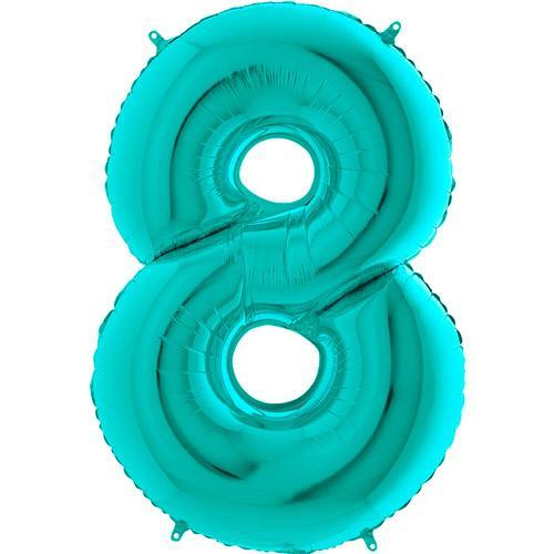 Big Balloon Numbers | Tiffany Blue Large Foil Number Balloons Pretty Little Party Shop