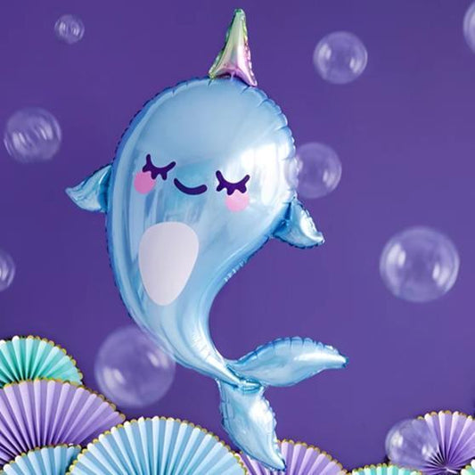 Giant Narwhal Balloon | Sea Creature Party Balloons UK Party Deco