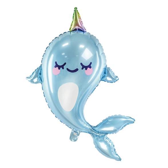 Giant Narwhal Balloon | Sea Creature Party Balloons UK Party Deco