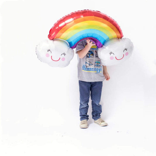 Giant Rainbow and Clouds Balloon | Rainbow and Cloud Helium Balloon Anagram