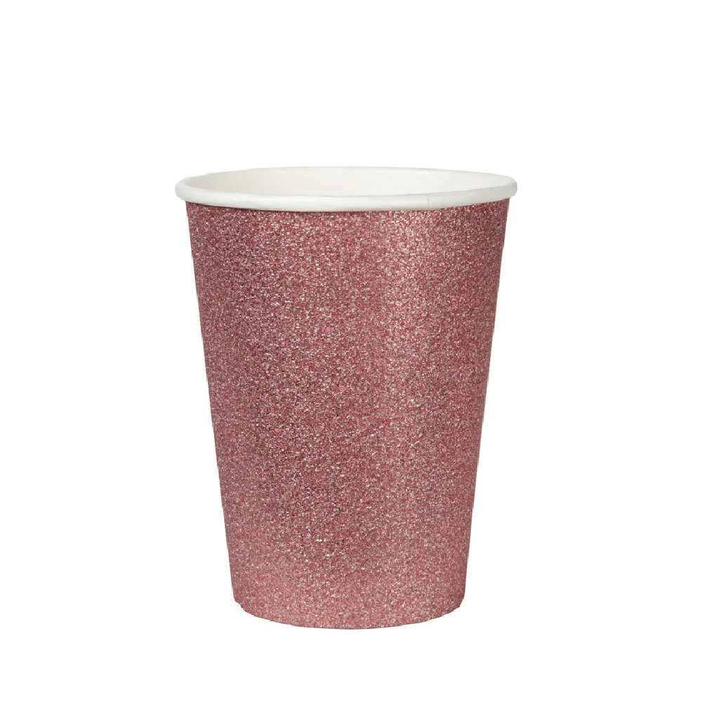 Rose Gold | Glitter Paper Cups | Unique Party Supplies UK  Santex