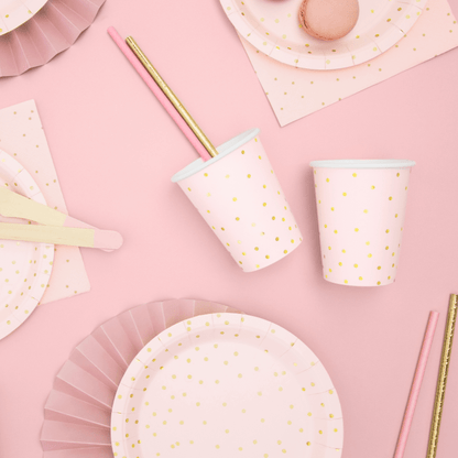 Stylish Paper Cups | Blush Wedding Paper Cups | Stylish Party Supplies Party Deco