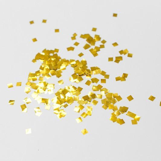 Gold Confetti Sprinkles | Raindrop Confetti Squares Pretty Little Party Shop