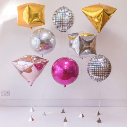 Gold Diamondz Balloons 16" | Event Balloons UK | helium Balloons Anagram