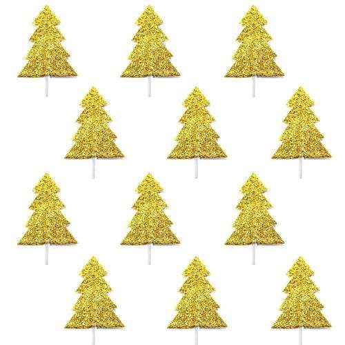 Christmas Tree Glitter Cupcake Toppers | Christmas Cake Decorations Creative Converting
