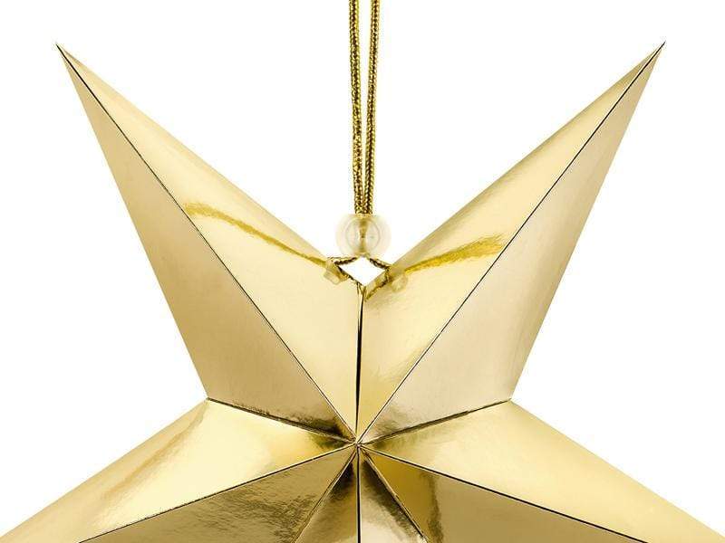 Gold Hanging Star Decoration Beautiful Christmas Decorations UK
