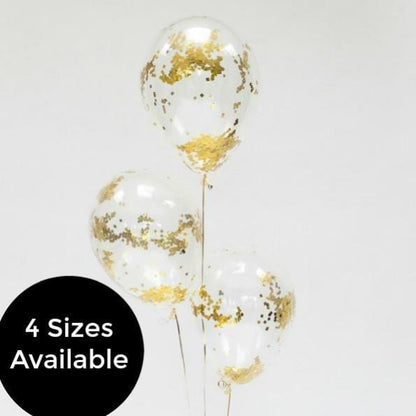 Confetti Filled Balloons | Gold Confetti Balloons UK Pretty Little Party Shop