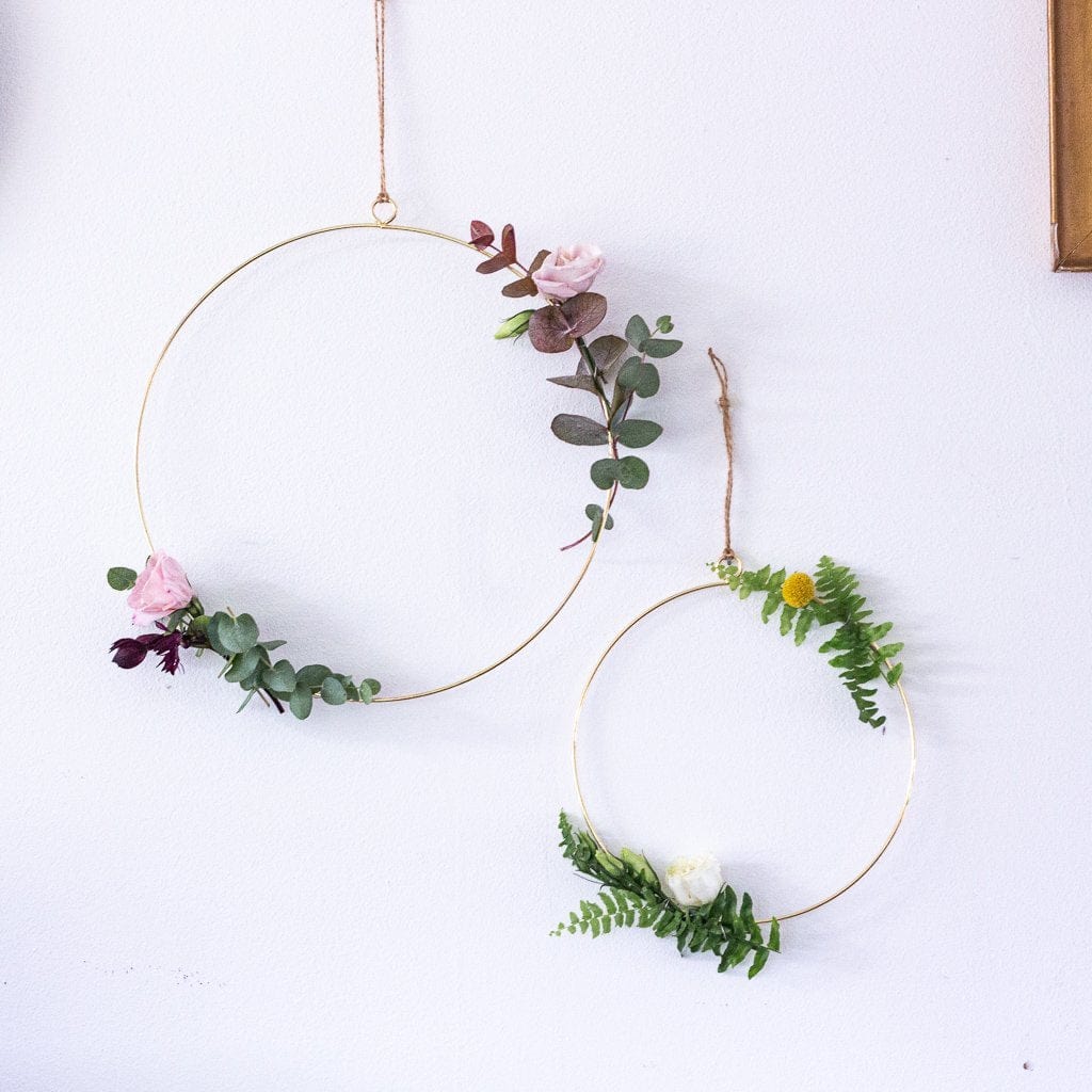 Metal Hoop Decorations | Floral Hanging Hoops | Wedding Decor Party Deco