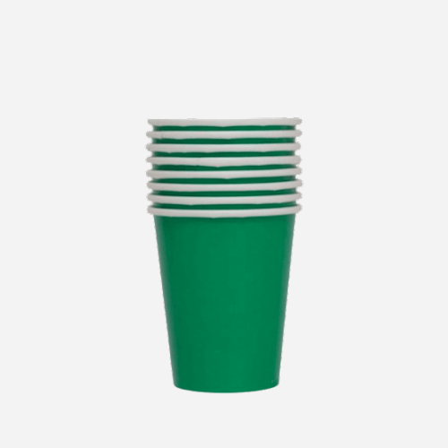 Plain Emerald Green Paper Cups