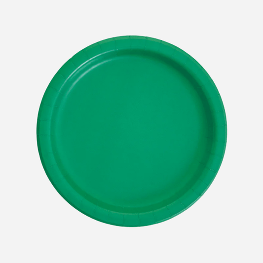 Plain Emerald Green Paper Plates