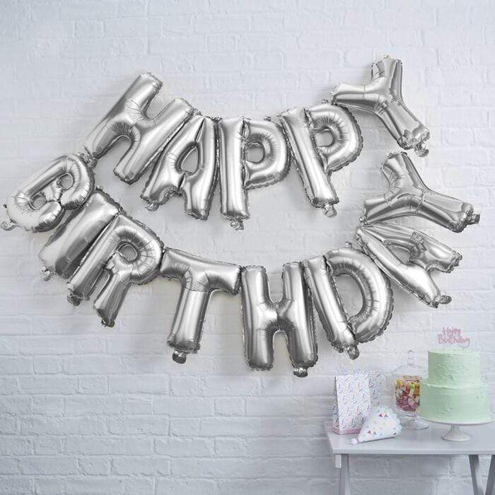 Happy Birthday Balloon Bunting - Balloon Letters Ginger Ray UK Ginger Ray