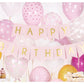 Pink Happy Birthday Banner | Birthday Party Supplies UK Party Deco