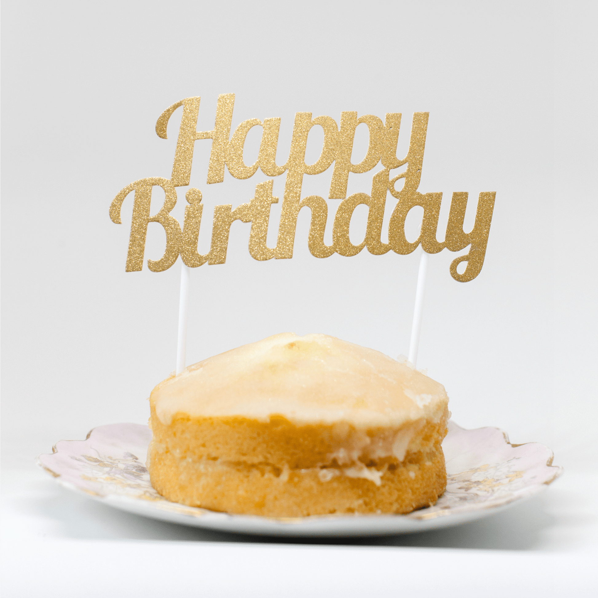 Happy Birthday Cake Topper Gold | Birthday Cake Decoration Uk Creative Converting