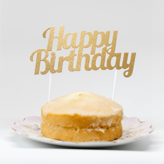 Happy Birthday Cake Topper Gold | Birthday Cake Decoration Uk Creative Converting