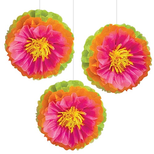 Tropical Hawaiian Paper Flower Decorations | Encanto Party UK Amscan