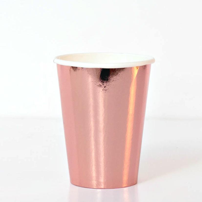 Rose Gold | Metallic Paper Cups | Unique Party Supplies UK  Ginger Ray