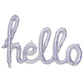 Holographic Hello Script Balloon | Coolest Balloons Online Party Deco