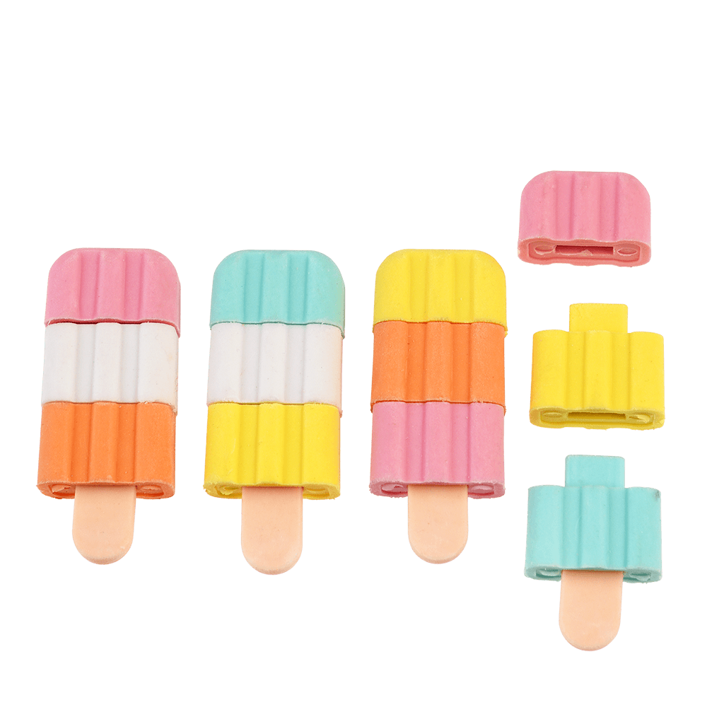 Childrens Party Favors | Ice Lolly Rubber Erasers | Party Bag Toys Rex London