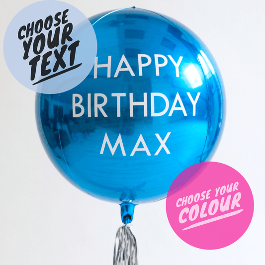 Personalised Balloon in a Box - Inflated Balloons - Balloon Gift Delivery Pretty Little Party Shop