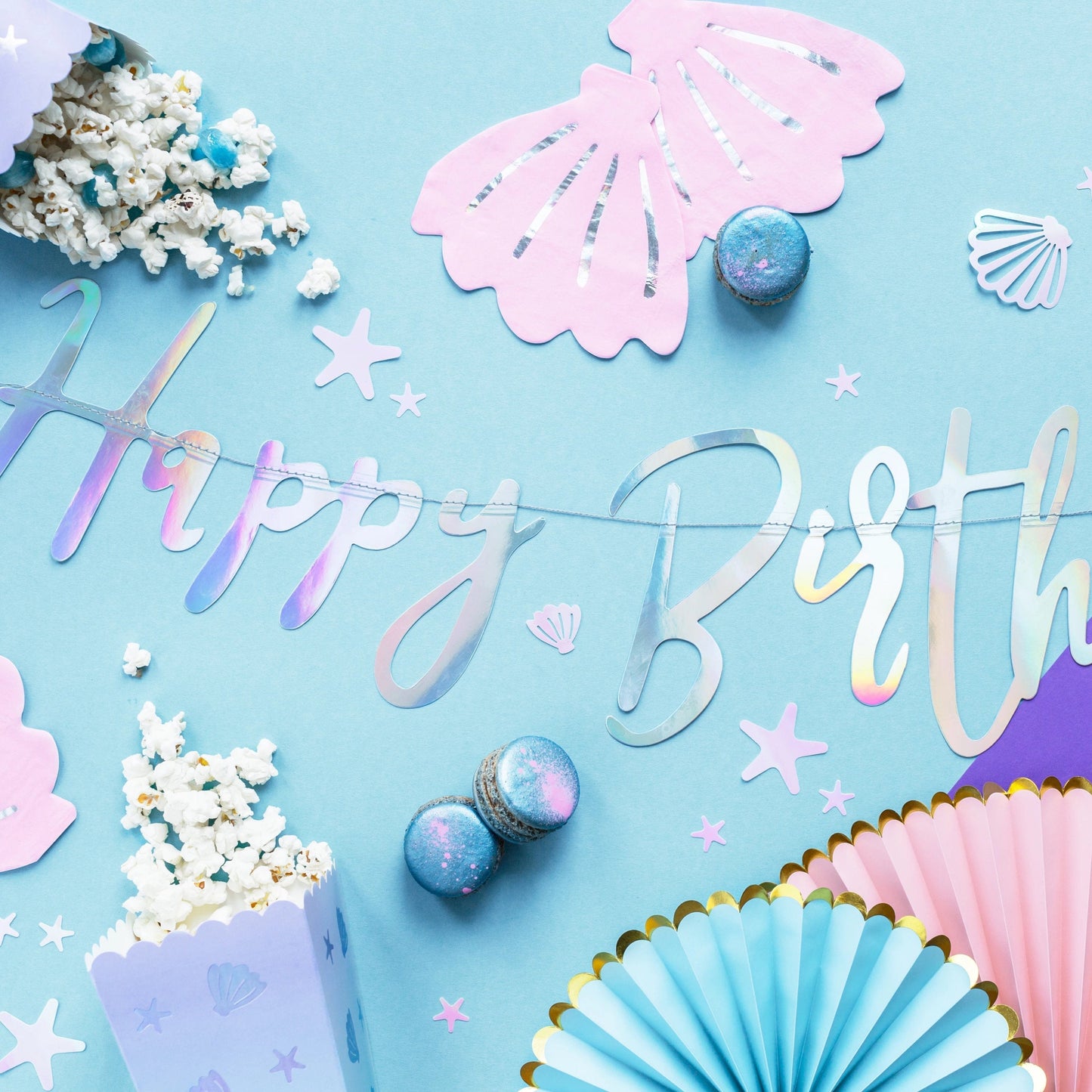 Iridescent Birthday Banner - Birthday Party Supplies and Decorations  Party Deco