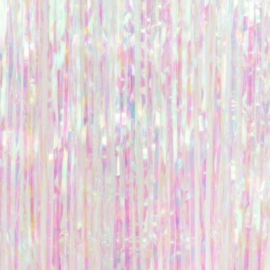 iridescent Metallic Party Curtain | Balloon Tassel Fringe  Party Deco