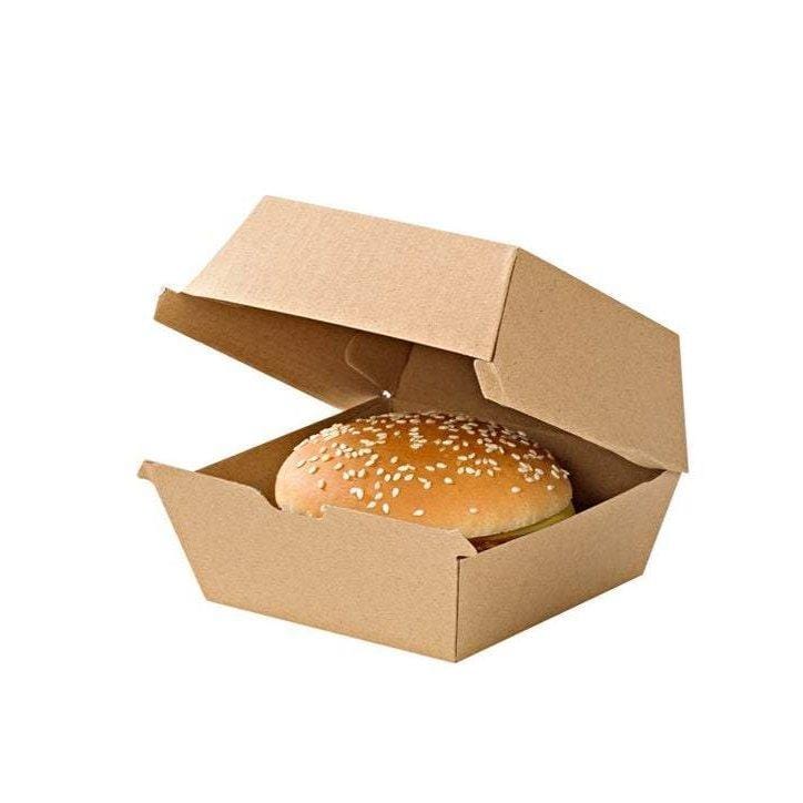 Kraft Burger Boxes | American Diner Style Party Burger boxes UK Cater For You